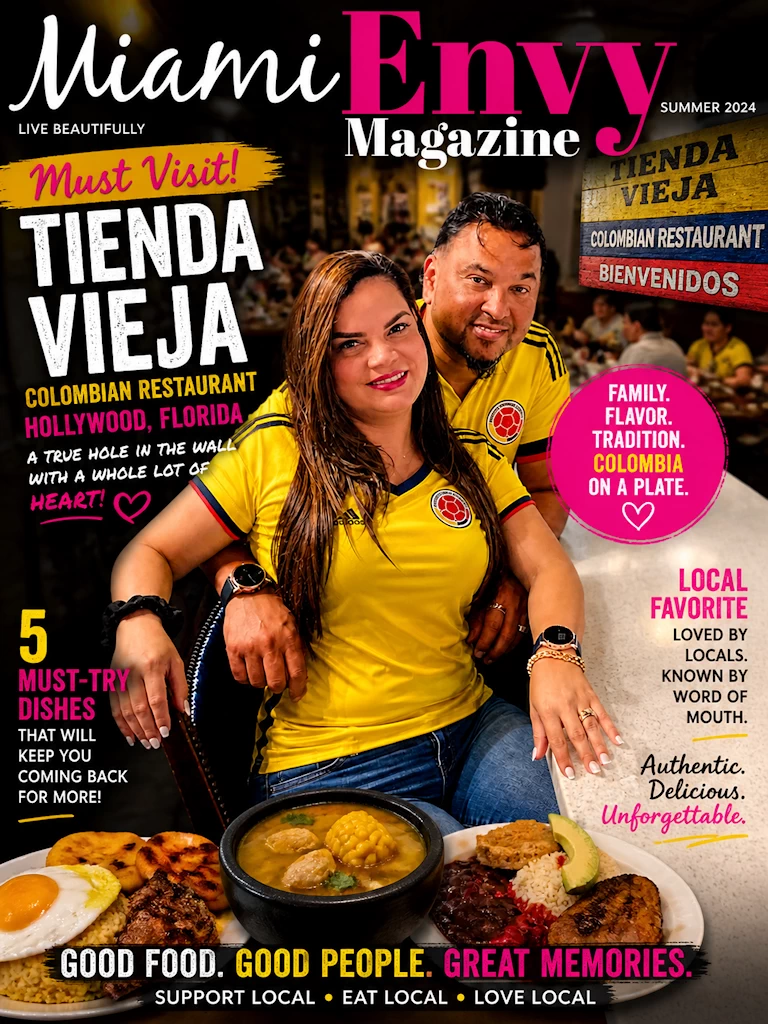 Miami Envy Magazine Colombian Restaurant cover