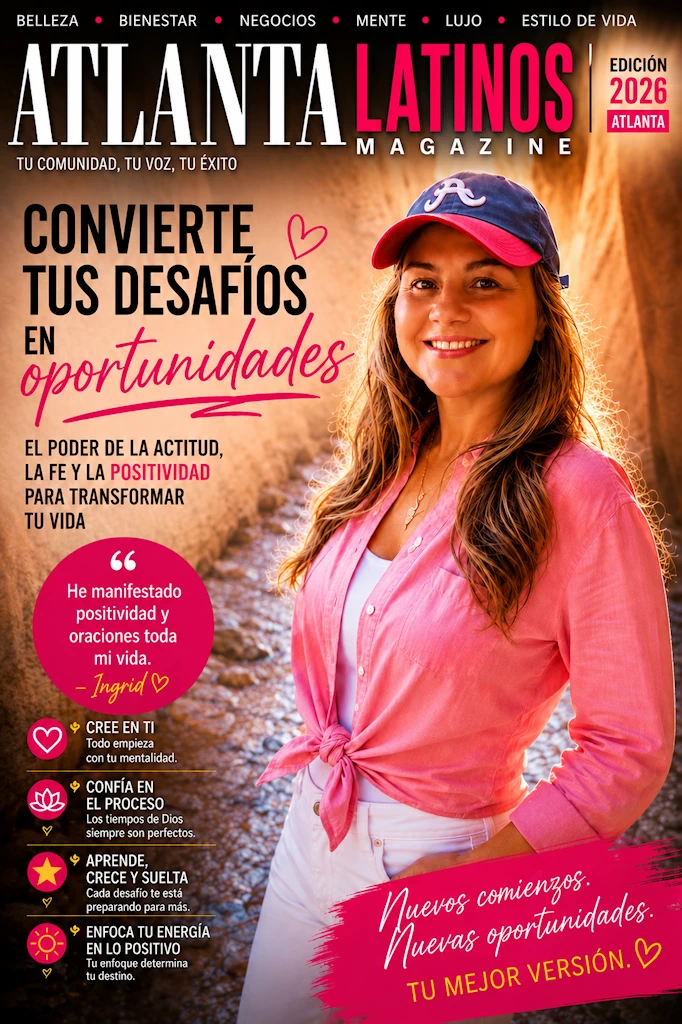 Inspirational magazine cover featuring positivity and personal growth