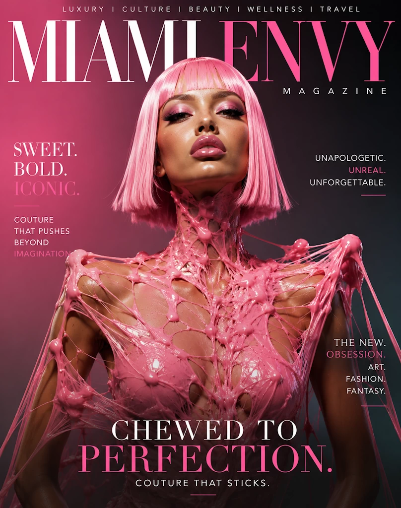 Avant-garde pink couture concept