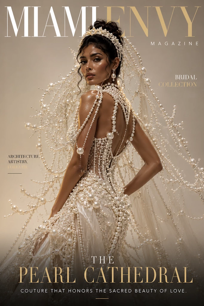 Susana Lucia avant-garde bridal couture for Miami Envy Magazine