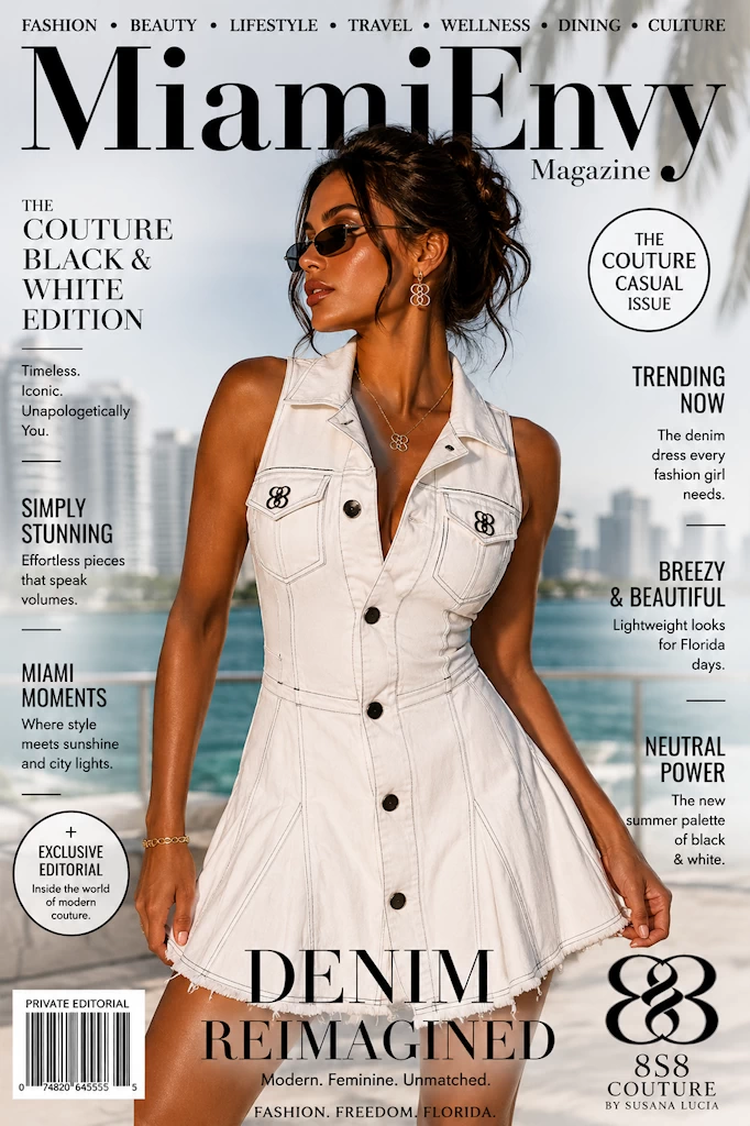 8S8 Black and White Couture Dress