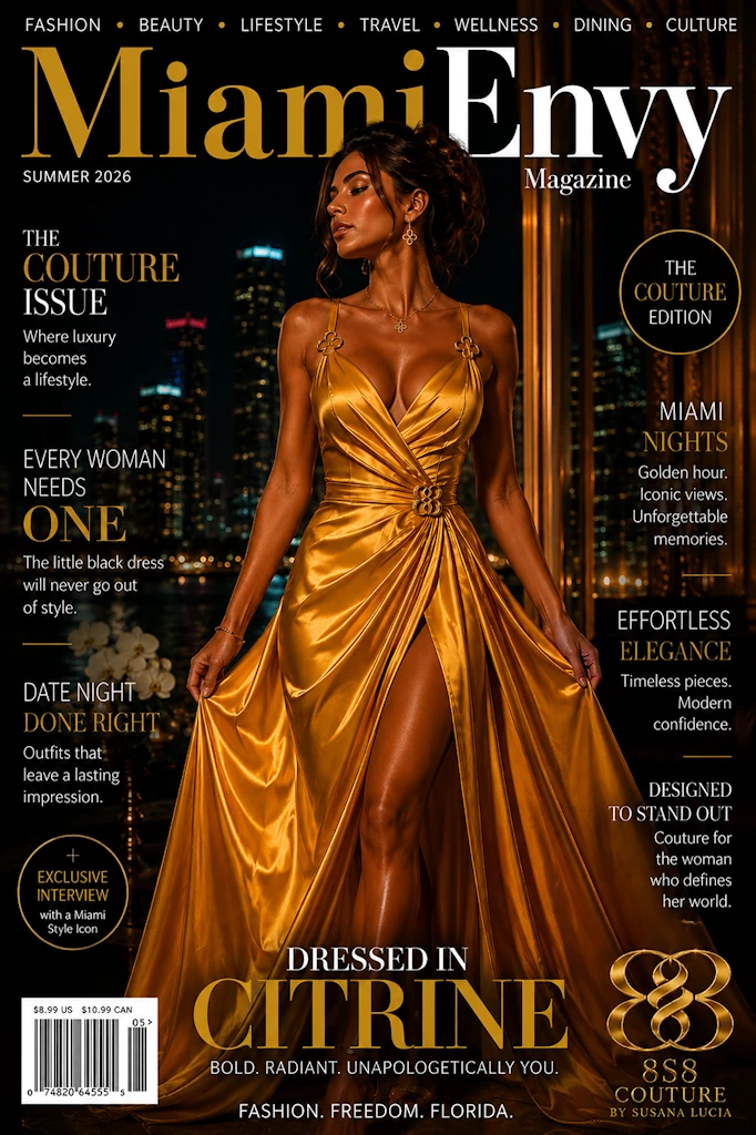 8S8 Citrine Couture Dress
