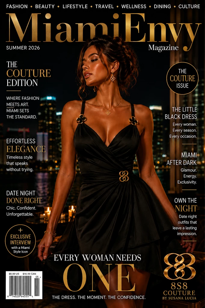 8S8 Little Black Couture Dress