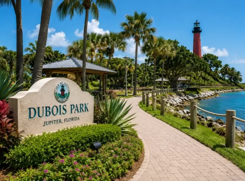 Coastal scenery at Dubois Park in Jupiter, Florida