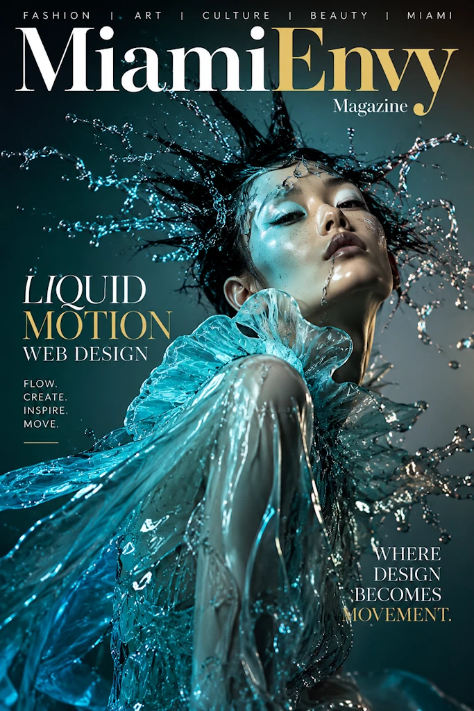 Liquid fashion couture concept