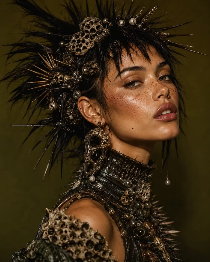 Unconventional couture textures and high-fashion styling