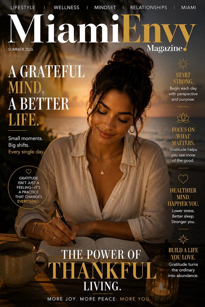 Daily gratitude journal and reflection lifestyle image
